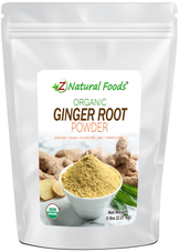 Ginger Root Powder - Organic front of the bag image 5 lb