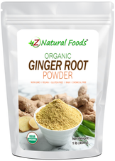 Ginger Root Powder - Organic front of the bag image 1 lb