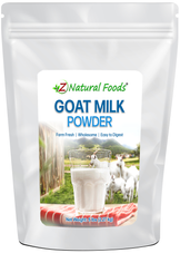 Photo of front of 5 lb bag of Goat Milk Powder