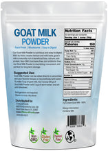 Photo of back of 2 lb bag of Goat Milk Powder