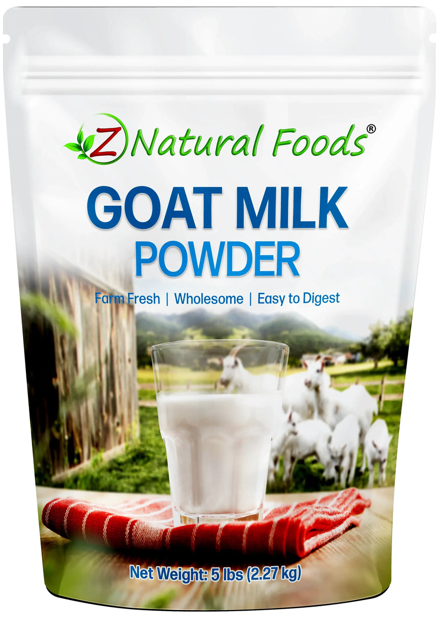 Photo of front of 5 lb bag of Goat Milk Powder
