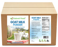 Photo of front and back label image of Goat Milk Powder in bulk