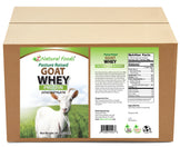 Photo of front and back label image of Goat Whey Protein Concentrate in bulk