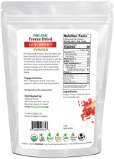 Back of the bag 1 lb image of Goji Berry Powder - Organic Freeze Dried