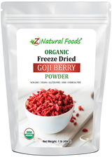 Front bag 1 lb image of Goji Berry Powder - Organic Freeze Dried