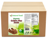 Photo of the front and back label image of Golden Flax Seeds - Organic in bulk