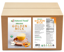 Photo of front and back label image of Golden Milk - Organic in bulk