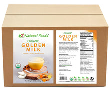 Photo of front  and back label image of Golden Milk - Organic in bulk