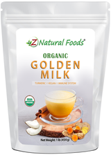 Photo of front of 1 lb bag of Golden Milk - Organic