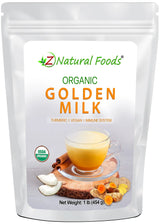 Photo of front of 1 lb bag of Golden Milk - Organic
