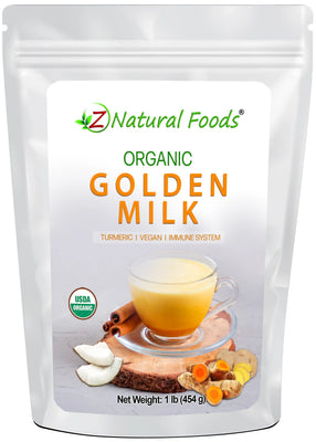 Photo of front of 1 lb bag of Golden Milk - Organic
