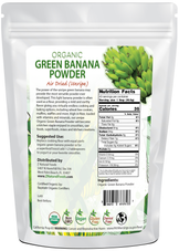 Green Banana Powder (Unripe) - Organic  back of the bag image 1 lb