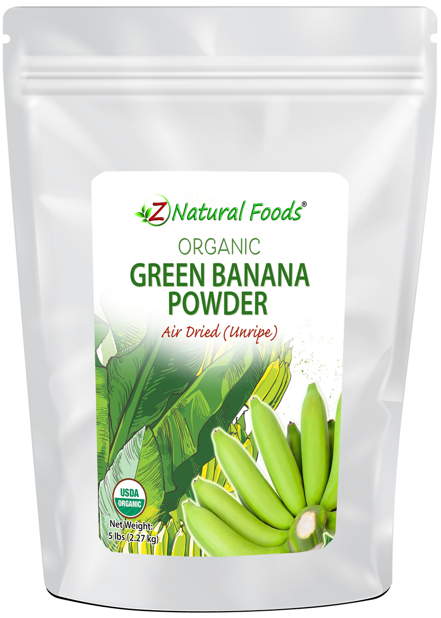 Green Banana Powder (Unripe) - Organic  front of the bag image 5 lbs