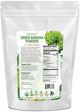 Green Banana Powder (Unripe) - Organic  back of the bag image 5 lbs