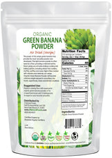 Green Banana Powder (Unripe) - Organic  back of the bag image 5 lb