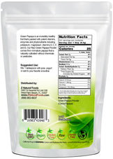 Green Papaya Powder (Unripe) back of the bag image 5 lb 