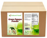Green Papaya Powder (Unripe) front and back label image in bulk