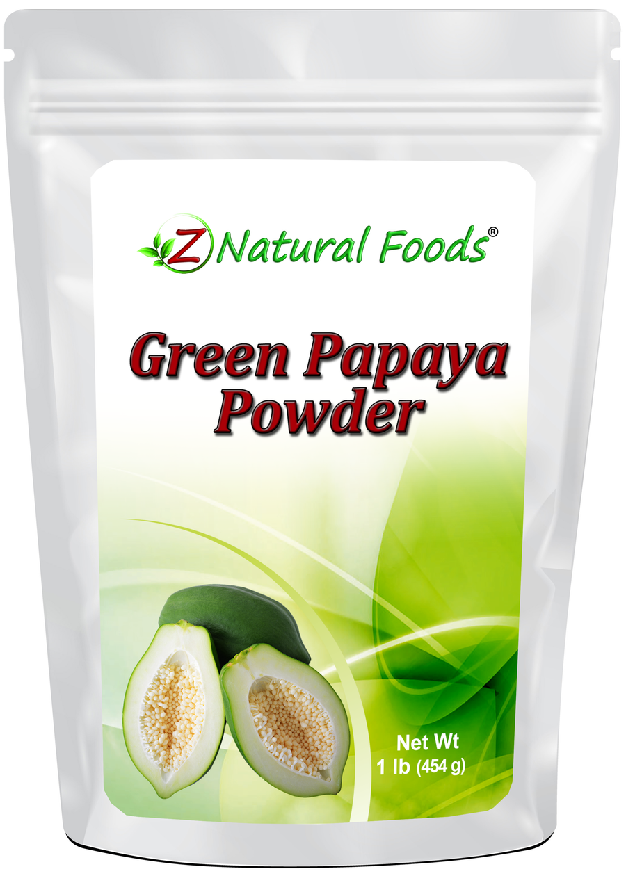 Green Papaya Powder (Unripe) front of the bag image 1 lb 