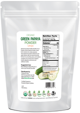 Back of the bag image for Green Papaya Powder - Organic 5 lb