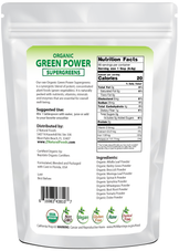 Green Power - Organic SuperGreens Blend back of the bag image 1 lb