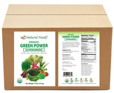 Green Power - Organic SuperGreens Blend front and back label image for bulk