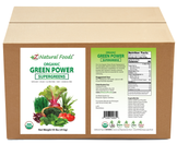 Green Power - Organic SuperGreens Blend front and back label image of bulk