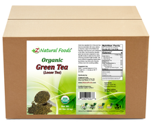 Front and back label image of Green Tea (Loose) - Organic Tea in bulk