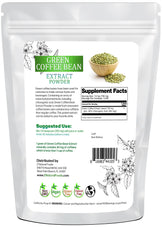 Photo of back of 5 lb bag of Green Coffee Bean Extract Powder
