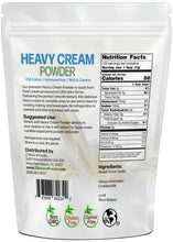 Heavy Cream powder back of the bag image 2 lb