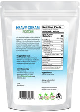 Image of back of 2 lb bag of Heavy Cream Powder