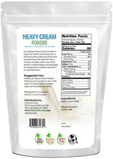 Image of back of 2 lb bag of Heavy Cream Powder