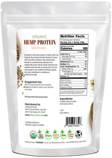 Hemp Protein - Raw Organic back of the bag image 5 lb