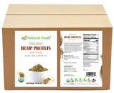 Hemp Protein - Raw Organic front and back of the bag image in bulk
