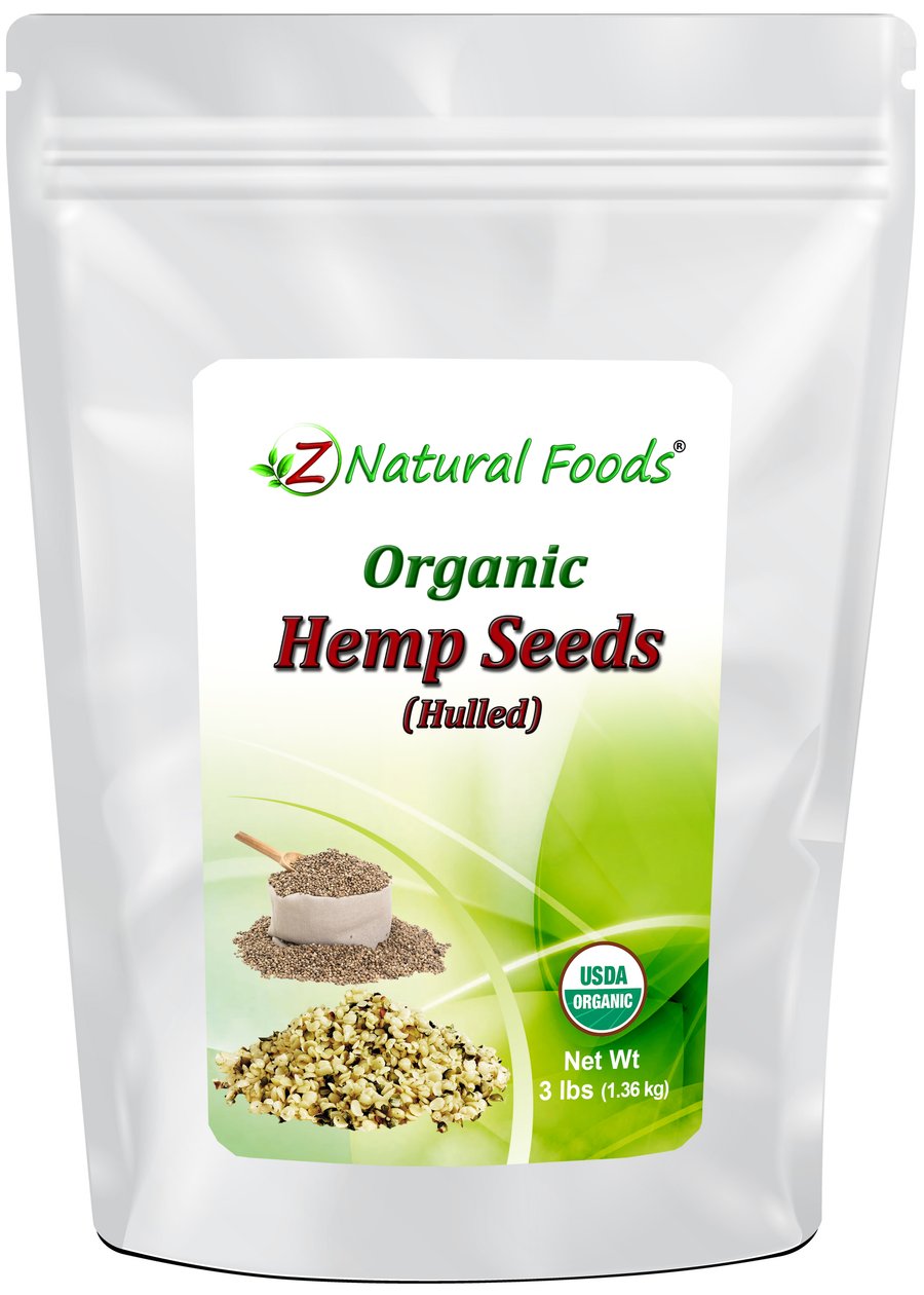 Front of the bag image of Hemp Seeds - Raw, Organic, Shelled 3 lb