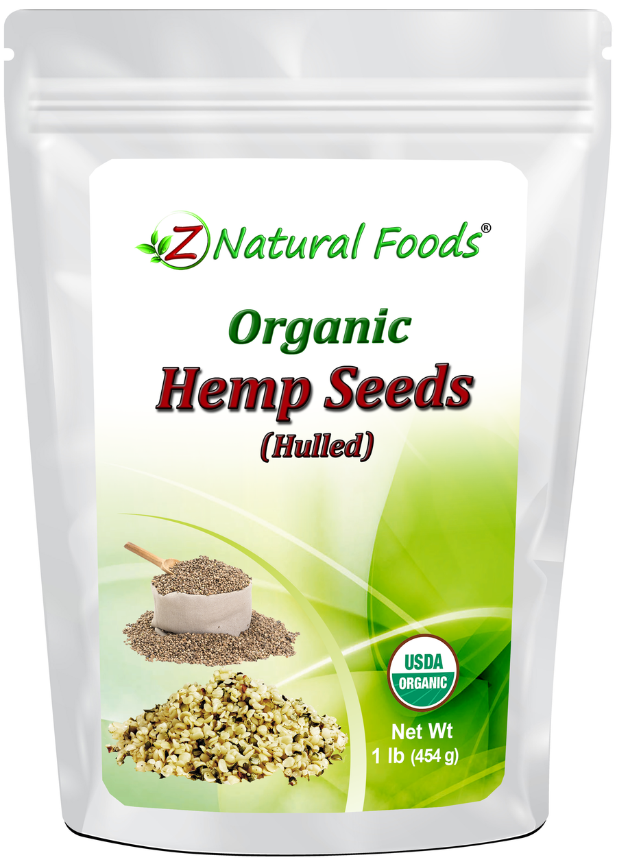 Front bag image of Hemp Seeds - Raw, Organic, Shelled 1 lb