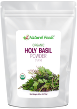 Photo of front of 5 lb bag of Holy Basil Powder (Tulsi) - Organic