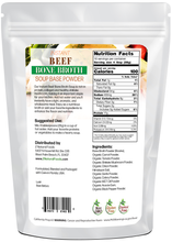 Instant Beef Bone Broth Soup Base Powder back of the bag image 1 lb