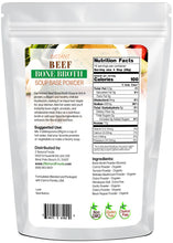 Instant Beef Bone Broth Soup Base Powder back of the bag image 1 lb