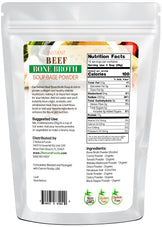 Instant Beef Bone Broth Soup Base Powder back of the bag image 1 lb