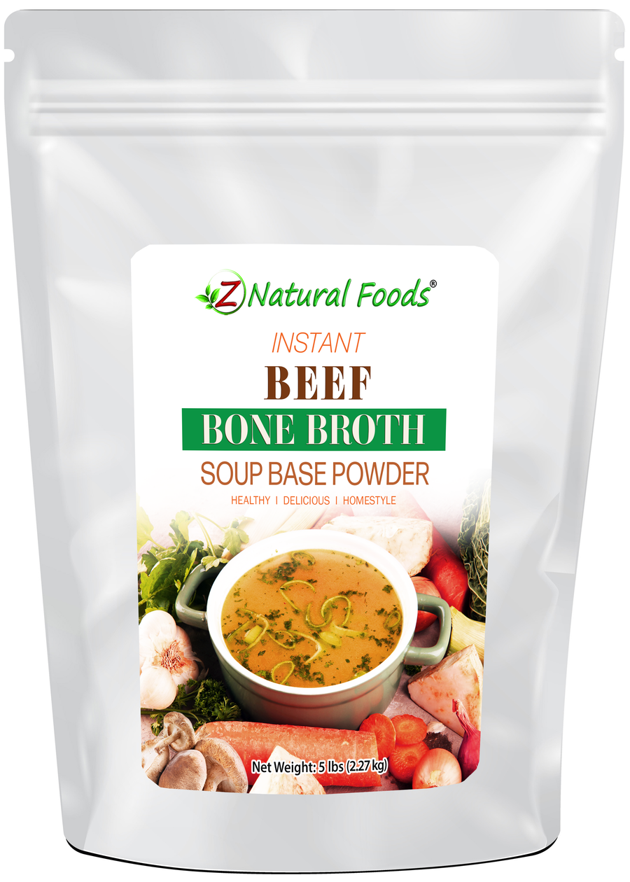 Instant Beef Bone Broth Soup Base Powder front of the bag image 5 lb