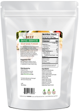 Instant Beef Bone Broth Soup Base Powder back of the bag image 5 lb