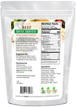 Instant Beef Bone Broth Soup Base Powder back of the bag image 5 lb