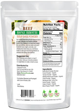Instant Beef Bone Broth Soup Base Powder back of the bag image 5 lb