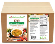 Instant Beef Bone Broth Soup Base Powder front and back label image in bulk