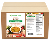 Instant Beef Bone Broth Soup Base Powder front and back label image for bulk