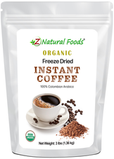 Organic Freeze Dried Instant Coffee Front of the bag image for 3 lbs