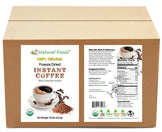 Organic Freeze Dried Instant Coffee Front and back label image for bulk