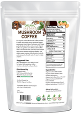 Organic Instant Mushroom Coffee back of the bag image 1 lb