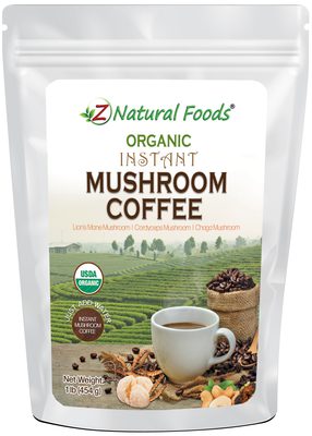 Organic Instant Mushroom Coffee front of the bag image 1 lb