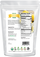 Back of the bag image for Lemon Juice Powder - Organic 1 lb